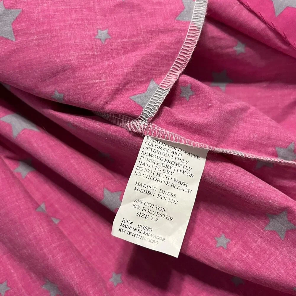 Eleanor Rose 7-8Y Magenta Stars Harper Dress